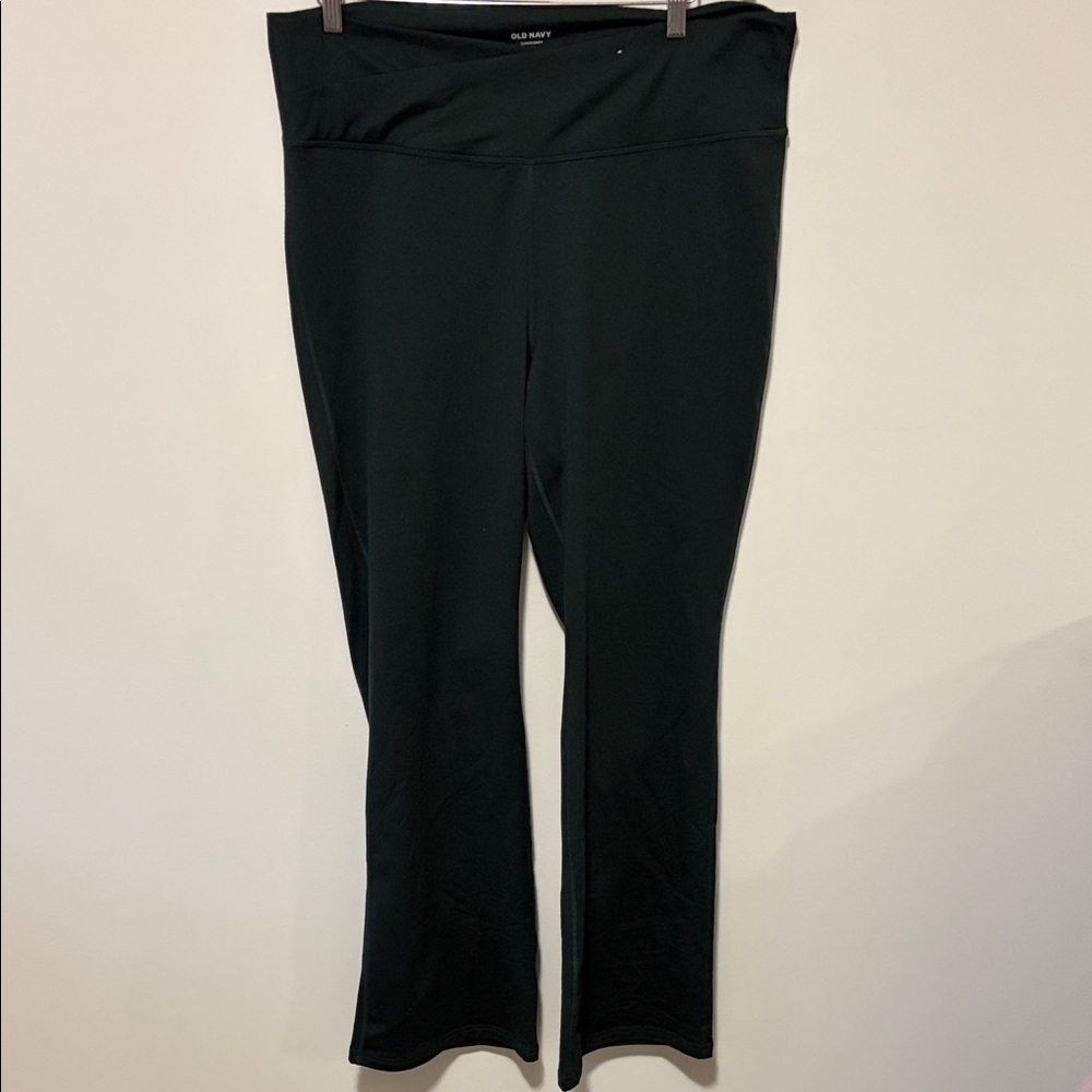 Old Navy Green Women's Bootcut Track Pants with Wide Waistband